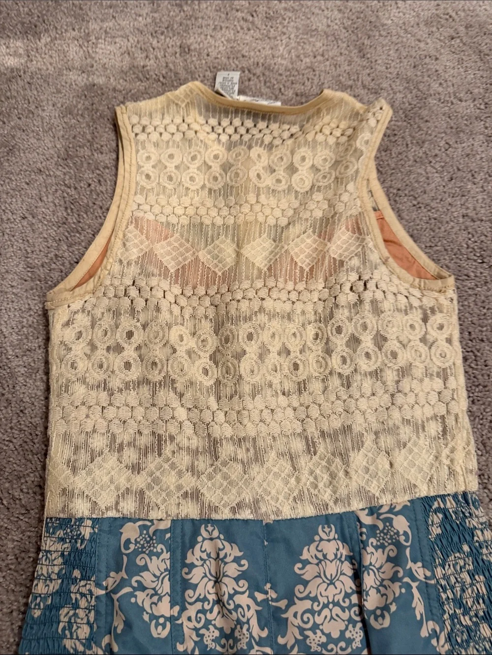 Beguile Byron Lars Lasercut Fleur-De-Lys Dress Size 2 - Picture 8 of 9